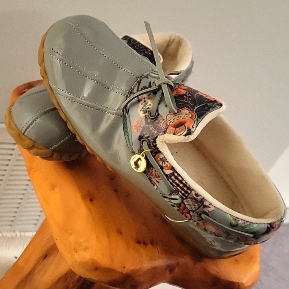 Sporto rubber rain garden slip on lined shoes 11m womans
